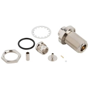 082-6575, РЧ соединители / Коаксиальные соединители N Straight Crimp Bulkhead Jack 50 Ohm