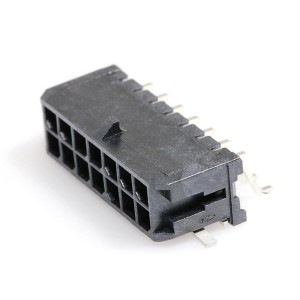 43045-1409, Проводные клеммы и зажимы 3.00MM 14P RA HDR SMT 2R W/SLDR TAB