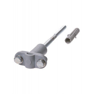 Держатель фасадный сборный для прута 6-10 мм длина 100 мм, дюбель, полимерный зажим SQ2402-3120