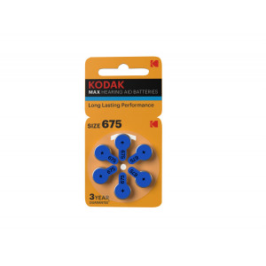 Батарейки ZA675-6BL [KZA675-6] MAX Hearing Aid (360/1800/45000) Б0051739