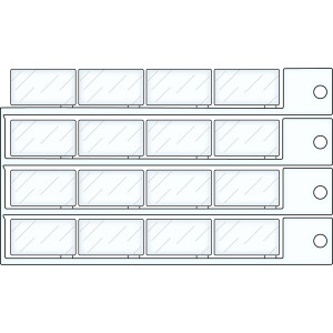brdT1527V, Контейнер для вставок, цвет-прозрачный, размер 15х27 мм, 480 шт/упак.
