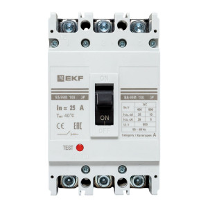 Выключатель автоматический 3п 100/25А 35кА ВА-99М PROxima mccb99-100-25m