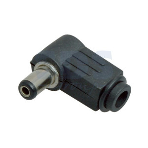 Разъем питания DC штекер 2,1х5,5мм угловой 14-0312