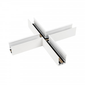 Коннектор крестовой MAG-CON-4563-X90 (WH) 026930, Крестовой прямой коннектор для трека MAG-TRACK-4563. Материал алюминий, цвет белый. Размеры 415x415x45x63мм. DC24V. Аксессуары для соединения с треком приобретаются отдельно.