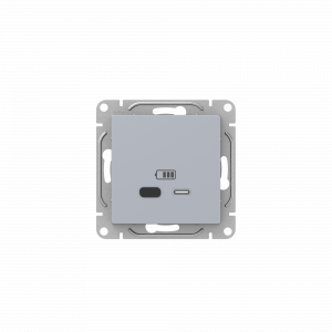 Механизм розетки USB-С, быстрая, алюминий Эпика EKF UP1-SOA-USBCF