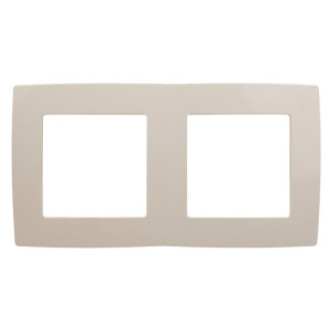 12-5002-02 Рамка на 2 поста, 2, слоновая кость (10/100/2800) Б0014752