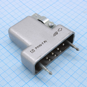 РП10-7 ЛУ вилка с/к, Соединитель  низкочастотный, прямоугольный, внутреннего монтажа