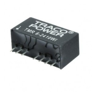 TMR 6-2413WI, Преобразователи постоянного тока в постоянный с изоляцией Product Type: DC/DC;Package Style: SIP;Output Power (W): 6;Input Voltage: 9-36 VDC;Output 1 (Vdc): 15;Output 2 (Vdc): N/A;Output 3 (Vdc): N/A