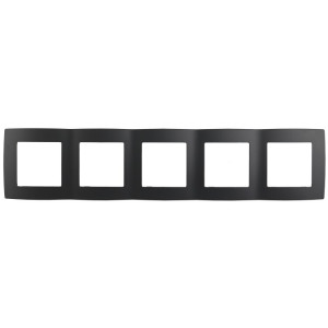 12-5005-05 Рамка на 5 постов, 2, антрацит (10/100/1600) Б0014785