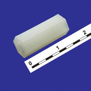 HTP-315, Стойка нейлоновая для печатной платы, шестигранная, М3, 15мм, отверстие-отверстие