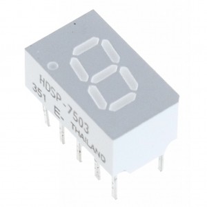 HDSP-7503, Семисегментный одноразрядный светодиодный индикатор, высота символа 7.62 мм (0.3