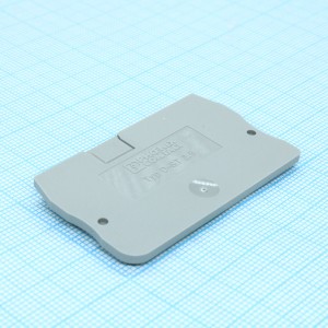 D-ST 2,5, Концевая крышка, длина: 48,6 мм, ширина: 2,2 мм, высота: 29,1 мм, цвет: cерый