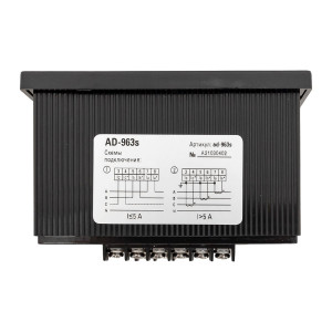 Амперметр AD-963s цифровой на панель 96x96 (квадратный вырез) трехфазный в коротком корпусе EKF PROxima AD-963s