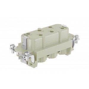 Розеточная контактная вставка HSB-006-F, Розеточная контактная вставка, винтовая фиксация, 6 полюсов + PE, типоразмер 16B, 400/690V, 35A, сечение обслуживаемых проводников 1,5-6 мм кв, тип покрытия контактов: серебро