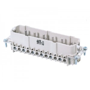 Вилочная контактная вставка 70.410.1040.0, Вилочная контактная вставка, винтовая фиксация, 10/2 полюсов + PE, типоразмер 24B, 400/690V, 16A, сечение обслуживаемых проводников 0,5-2,5 мм кв, тип покрытия контактов: олово,