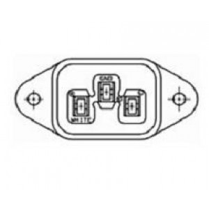 206637-1, Сверхмощные разъемы питания POWER CORD RCPT HSG