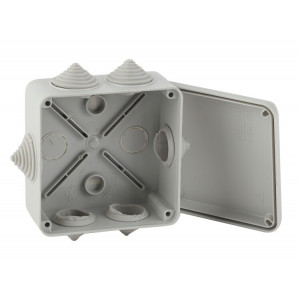 Коробка распаячная открытой установки КОРv 100х100х50мм на винтах 6 гермовводов IP55 (48/1200) Б0047264