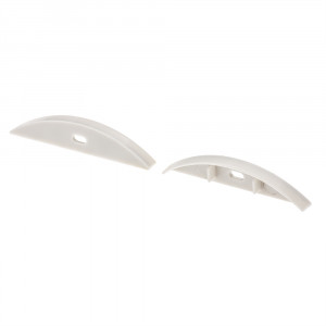 Заглушка ARH-FLAT с отверстием 016131, PVC серая, с отверстием, заглушка для профиля FLAT.