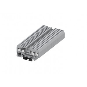 Проходная клемма 225951, Проходная клемма, 3 точки подключения, тип фиксации провода: пружинный, номинальное сечение: 2,5 мм кв., 24A, 800V, ширина: 5 мм, цвет: серый, тип монтажа: DIN35