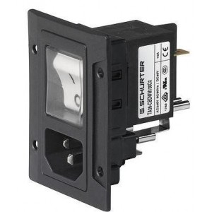 3-107-924, Модули подачи электропитания переменного тока 1 POLE SNAP IN 2mm ILLUMINATED SYMBOLS