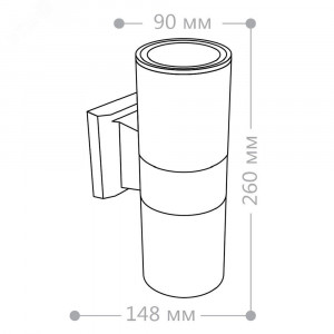 Светильник НБУ-2х60w вверх/вниз Е27 IP54 черный 06294