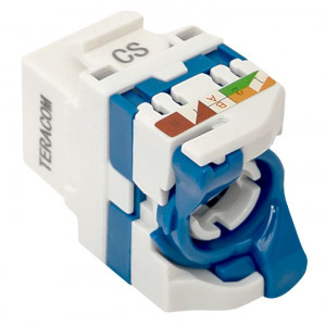 Модуль Keystone TERACOM CS Cat.6 неэкранированный 110 IDC 180 градусов самозажимной (Toolless) синий TRCS-KSTN-RT180-6UTP-BLU