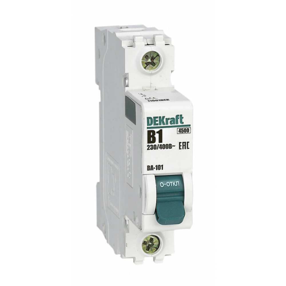 Изображение товара Автоматический выключатель 1Р 1А ВА-101 с характеристикой B и отключающей способностью 4,5кА
