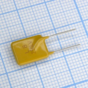 LB250LVF, Самовосстанавливающийся предохранитель PTC 0.25A(hold) 0.56A(trip) 265V 3.5A 18.5s 1.3Ohm, радиальные выводы, 9.6 X 17.4 X 3.8mm, россыпью