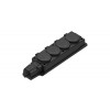 Колодка MultiSet 4х розетка 2К+З 16А/250В IP44 каучуковая черн. SE MST4104BK