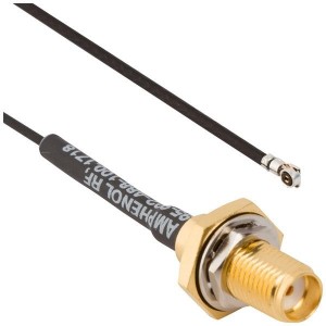 095-902-488-300, Соединения РЧ-кабелей SMA Str Blkhd Jk to AMC4 Plug 1.13mm Cbl