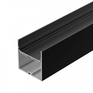 Профиль SL-LINE-7477-2000 BLACK 029939, Алюминиевый профиль для светодиодных лент и линеек. Цвет - чёрный RAL9005 (порошковая окраска). Габаритные размеры (LхWхH): 2000x74x77 мм. Ширина площадки для ленты 60 мм. Отсек для БП 70х40мм. Экраны, заглушки и другие аксессуары приобретаются отдельно.