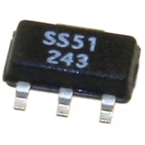 SS51T, Датчик Холла 20мА биполярный 5В/9В/12В/15В/18В 4-Pin(3+Tab) SOT-89 лента на катушке