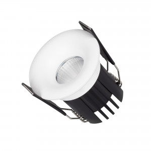Светильник MS-FOGGY-BUILT-R45-5W Day4000 (WH, 36 deg, 230V) 044622, Встраиваемый светильник даунлайт. Мощность 5 Вт, св. поток 440 лм, 88 лм/Вт, дневной 4000 K, CRI>90, угол 36°, напряжение питания 230 В. Белый круглый корпус из алюминия, экран PMMA, степень защиты IP54. Размер: диаметр 45 мм, высота 43 мм. Монтаж встраив