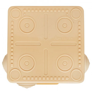 Коробка распределительная КМР-030-014 с крышкой (100х100х55), 8 мембранных вводов светлое дерево IP54 PROxima plc-kmr-030-014-s