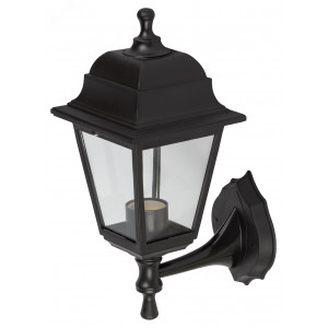 НБУ 04-60-001 черный Светильник садово-парковый Леда настенный четырехгранный черный Е27 (8/96) Б0048111