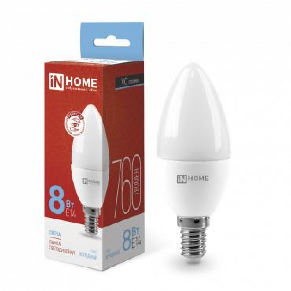 Изображение товара Лампа светодиодная LED-СВЕЧА-VC 8Вт E14 6500К 760лм