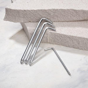 Набор ключей имбусовых Tamper-Torx KRANZ 9 шт., ТТ10-ТТ50, закаленные, удлиненные, никель KR-12-5221