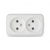 Изображение товара Розетка 2-м ОП Электра 16А IP20 без заземл. бел. 0024