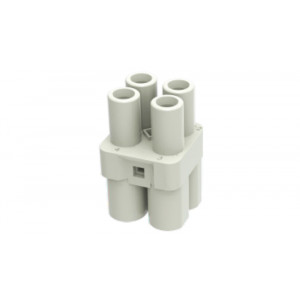 Розеточная контактная вставка DQ-004-FC, Розеточная контактная вставка, обжимная фиксация, 4 полюса, типоразмер 3A, 830V, 40A, (обжимные контакты поставляются отдельно)