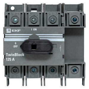 Рубильник 4п 125А с рукояткой управления для прямой установки TwinBlock tb-125-4p-f