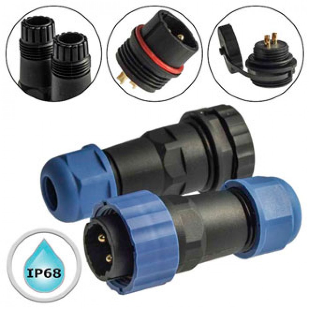 Изображение товара Разъём герметичный SZC21 2P-F-M с 2 контактами
