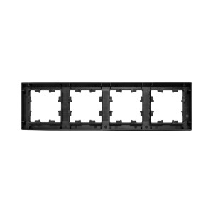 4 - местная рамка, ч-рная, пластик Эпика EKF UP1-FPB-04