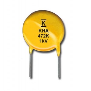 KHB101KN24DGAAA, Керамические дисковые конденсаторы 1000V 100pF Y5P 10% LS=7.5mm