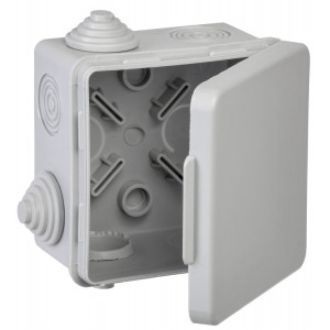 Коробка расп. КМ 80х80х50мм о/к IP54 4 вв. (7035) UKO31-080-080-050-K03-54G