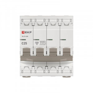 Автоматический выключатель ВА 47-63N 4P 25А (C) 4,5 кА PROXIMA EKF