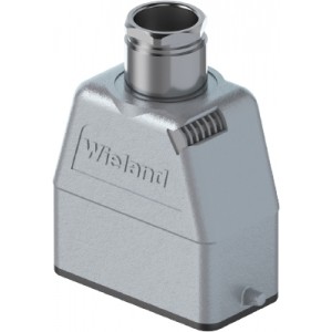 Крышка разъема 76.352.2535.0, Крышка разъема на кабель, типоразмер 16A, с уплотнителем, 1 кабельный ввод M20x1,5, IP54, с верхним расположением, без защелки (упоры под одну защелку), материал корпуса: алюминиевый сплав