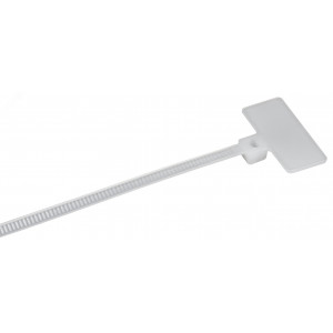 Хомут 2.5х200мм P6.6 маркерный бел. (уп.100шт) IEK UHH14-D025-200-100-K01