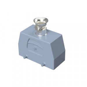 Крышка разъема BAS GOT GC 16 M25 A3, Крышка разъема на кабель, типоразмер 16B, без уплотнителя, 1 кабельный ввод M25x1,5, с разгрузкой на изгиб, IP54, с верхним расположением, без защелок (упоры для двух защелок), материал корпуса: алюминиевый сплав