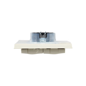 Розетка 2-м СП BRITE РСбш12-3-44-БрКр 16А в сборе IP44 с крышкой беж. BR-R26-16-44-K10-F