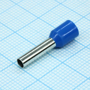 E4012PP Blue, наконечник кабельный торцевой трубчатый с изоляцией, L=19.5/12мм, сеч. пров. 4.0мм2